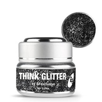 Euro Fashion Think glitter dissolving gel 5g. Smokey Black