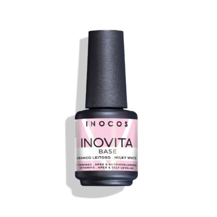 Nail strengthening gel polish base Inocos Inovita Milky White BS22