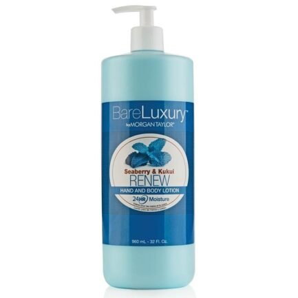 Morgan Taylor BareLuxury 24hr Hand and Body Lotion with Sea Buckthorn and Kukui 960ml.