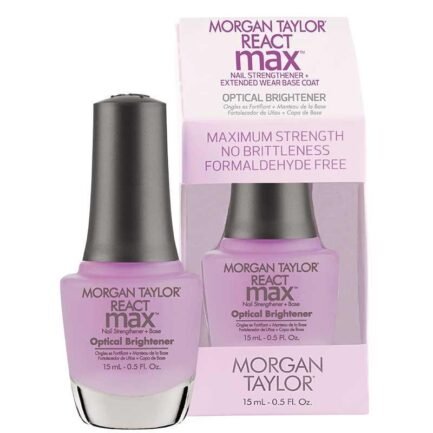 Morgan Taylor React MAX nail strengthener 15ml. OPTICAL BRIGHTENER