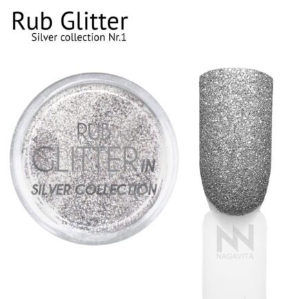 Decoration Rub Glitter Silver collection No.1