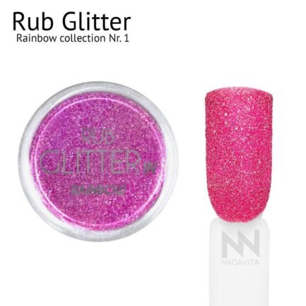 Decoration Rub Glitter Rainbow No.1