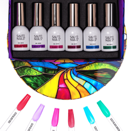 Stained glass gel polish Saute Nails - Glass Effect S322 Glass Blue - Image 3
