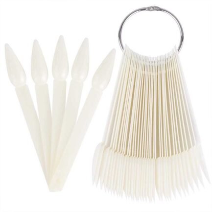 Nail polish color palette expandable - white 50 pcs. tips Stiletto