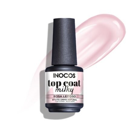 Inocos top coat gel polish 15ml. non-stick Milky Pink