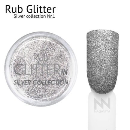 Dekoration Rub Glitter Silber Kollektion Nr. 1 – Bild 1