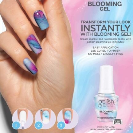 Gelish Blooming gel - transparent gel polish for color casting 15ml. - Image 3