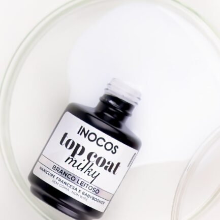 Inocos Top Coat Gel-Nagellack 15 ml, nicht klebend, Milchig-Weiß – Bild 3